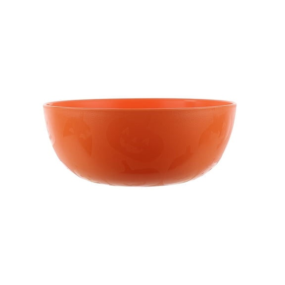 Mainstays 38 Ounce Round Plastic Etched Pumpkin Bowl, Orange