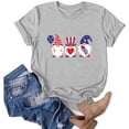 thumbnail image 2 of Pompotops Mode Femme Col Rond Imprimé T-shirt Manches Courtes Blouse Décontractée, 2 of 6