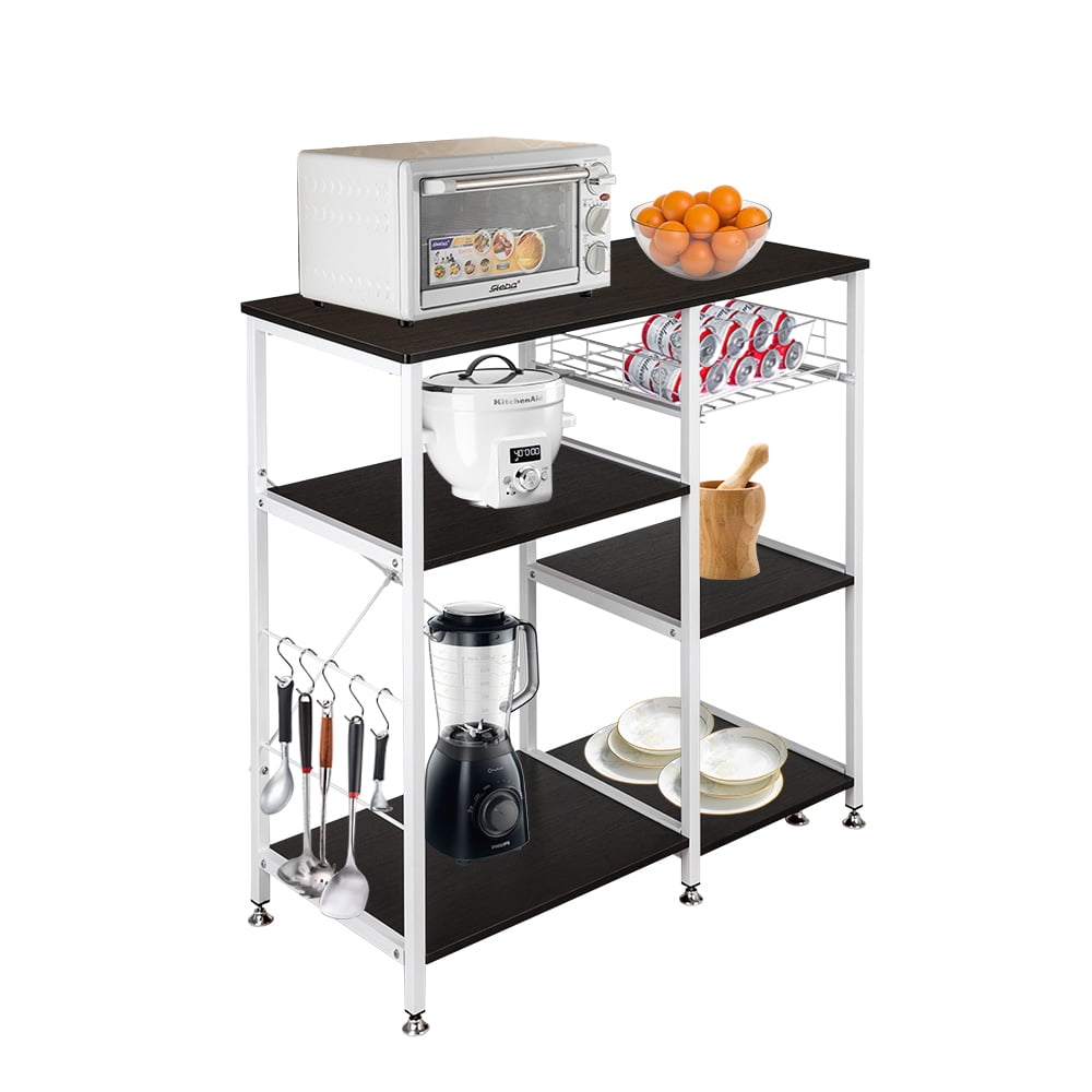 Lowestbest 35.5" Bakers Racks for Kitchen, Kitchen Corner Bakers Rack, Kitchen Food Storage Shelf, Kitchen Shelving and Storage, Microwave Stand for Spice Rack Organizer Workstation, Dark Brown Lowestbest 35.5" Bakers Racks for Kitchen, Kitchen Corner Bakers Rack, Kitchen Food Storage Shelf, Kitchen Shelving and Storage, Microwave Stand for Spice Rack Organizer Workstation, Dark Brown