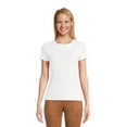 thumbnail image 2 of Time and Tru Women's Smoothing Tee with Short Sleeves, 2-Pack, Sizes XS-XXXL, 2 of 5