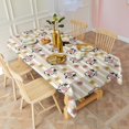 thumbnail image 4 of Beige Cow Flower Pattern Rectangle Tablecloth 60"x120",Waterproof Polyester Rectangle Table Cloth, Wipeable Spillproof Polyester Tablecloth for Dining, Camping, Indoor and Outdoor, 4 of 6