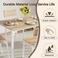 thumbnail image 5 of UHOMEPRO 5 Piece Dining Room Table Set, Wood Kitchen Table and Chair Set, Farmhouse Dining Table Set for 4, Rectangle Dining Table with 4 Chairs for Kitchen Dining Room, Strong Metal Support, Natural, 5 of 9