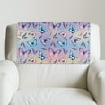 thumbnail image 5 of SCRAWLGOD Butterfly Lavender Print Gradient 2 Piece Recliner Headrest Protector Non Slip Waterproof Headrest Cover PU Leather Recliner Head Rest Cover for Sofa,Office Chair 17x27 in, 5 of 7