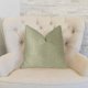 thumbnail image 2 of Almohada de lujo Plutus Alpine Maize azul y beige Doble cara 24 x 24, 2 of 2