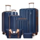 thumbnail image 1 of Juego de equipaje LARVENDER, 6 maletas grandes con ruedas, color azul marino, 1 of 9