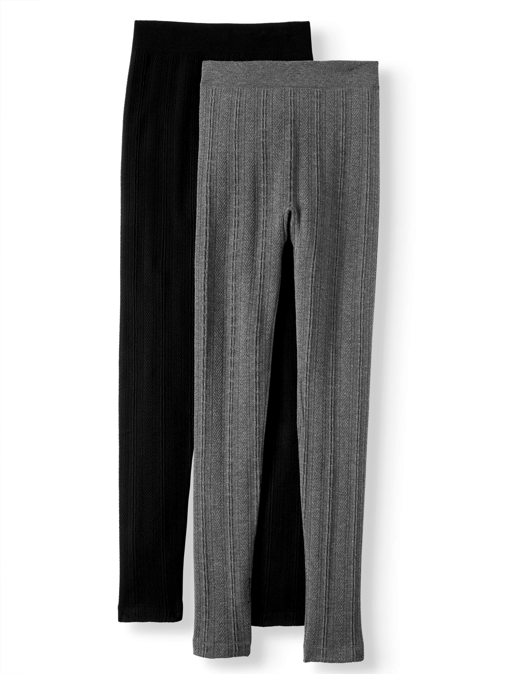 Fleece Lined Seamless Cable Leggings 
