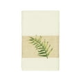 thumbnail image 4 of Authentic Hotel and Spa  Turkish Cotton Palm Fronds Embroidered Cream 4-piece Towel Set, 4 of 4