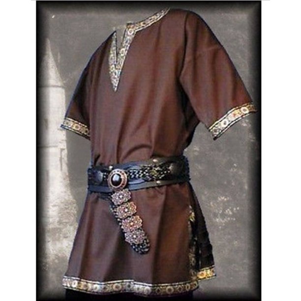 Disfraces renacentistas medievales para hombres, disfraces de Cosplay, Túnica Nobleman, Aristocrat, Chevalier Warrior, ropa de Halloween sin cinturón