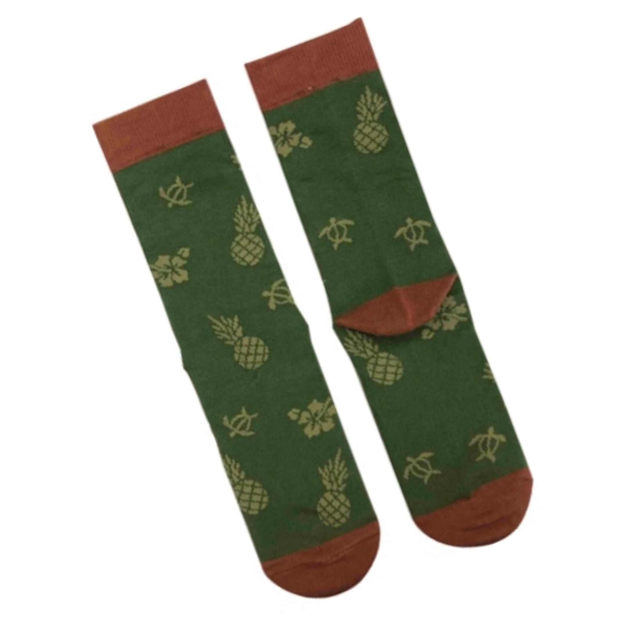 Chiefly Pineapple and Flower Patterned Long Socks for Women and Men
