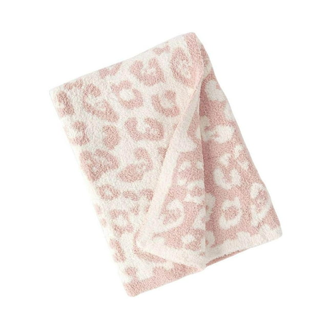 Couverture Jetée Imprimé Léopard Couverture en Flanelle Douce Couvertures en Molleton Couvertures en Molleton Couvertures en Peluche pour Canapé Rose 30x35 Po