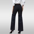 thumbnail image 4 of Delayuji Womens Patchwork Flare Jeans High Waisted Bell Bottom Denim Pants Wide Leg Pants Fashion Trousers, 4 of 7