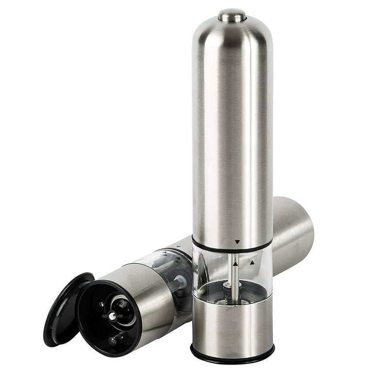 Electric Salt/Pepper Grinder - Automatic, Refillable, Battery