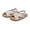 White, variant on Baby Girls Anti-slip Flat Shoes, Floral Applique Pattern Soft Sole Sandals, White/ Golden/ Pink