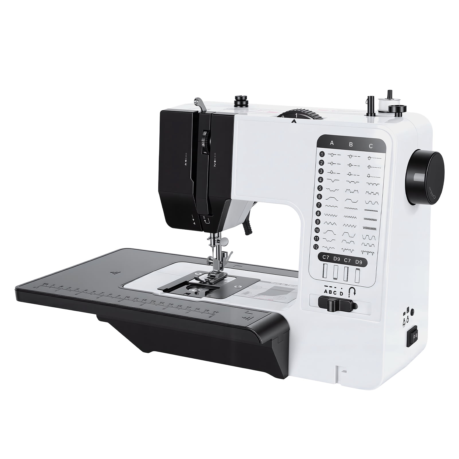 Household Sewing Machine, Small Electric Sewing Machine, 38 Built-in Stitches, Two Speeds, LED Light, Sewing And Quilting Machine for Home Use, Small Spaces