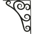 thumbnail image 4 of Ekena Millwork 1 1/2"W x 12"D x 15"H Tristan Wrought Iron Bracket, (Single center brace), Antiqued Silver, 4 of 8