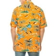 thumbnail image 3 of Men's Hawaiian Short Sleeve Shirt (HW09 Orange, 4XL), 3 of 3
