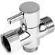 thumbnail image 1 of Adaptador en T G1/2 con válvula desviadora que cambia el flujo de agua para ducha de baño de 3 vías, latón macizo, cromo pulido Cisea, 1 of 4