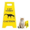 thumbnail image 5 of Chagetd 1/2Pcs Dog Cat Vomit Caution Sign Weather-proof Plastic Outdoor Garden Yard Lawn Pet Black Cat Vomit Warning Sign Bathroom Decoration, 5 of 8