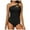 Black, variant on Fsqjgq One Piece Swimsuit for Women One Shoulder Full Coverage Keyhole Swimwear Ruched Tummy Control Swimsuits Ruched Bathing Suit