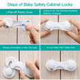 thumbnail image 3 of Child Safety Locks Kit, Baby Locks for Cabinets and Drawers, Adhesive Toilet Fridge Oven Dishwasher Doors Safety Strap Locks for Child Kids, 3 of 6