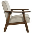 thumbnail image 2 of CraftPorch  Wenge Wood Mid-Century Accent Chair Warm Grey, 2 of 5