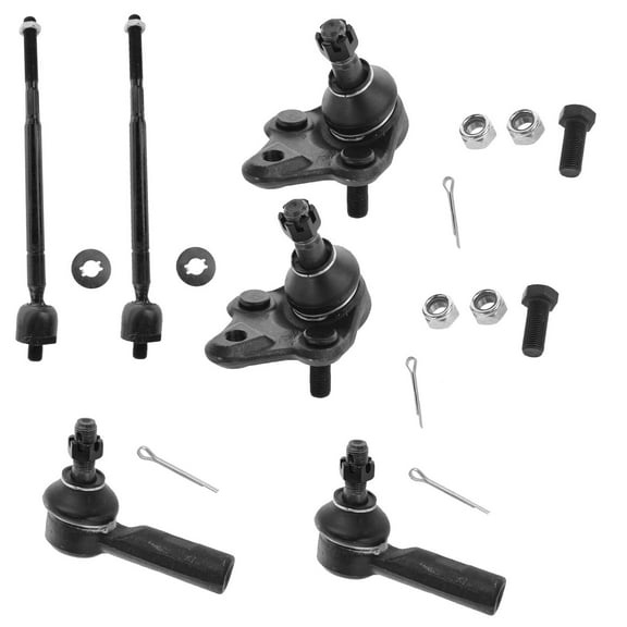 TRQ Lower Ball Joint Tie Rod Inner Outer LH RH Kit Set 6pc for Prizm Corolla PSA58838