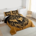 thumbnail image 2 of Manfei Wild Wolves Bedding Comforter Set,Jungle Wildlife Wolf Twin Comforter Sets,Black Orange Bedding Set For Boys,Super Cozy Room Decor Reversible,2pcs, 2 of 7