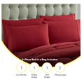 thumbnail image 6 of KriKac 7 Piece Comforter Set Bag Solid Color All Season Soft Down Alternative Blanket & Luxurious Microfiber Bed Sheets, Burgundy,, 6 of 7