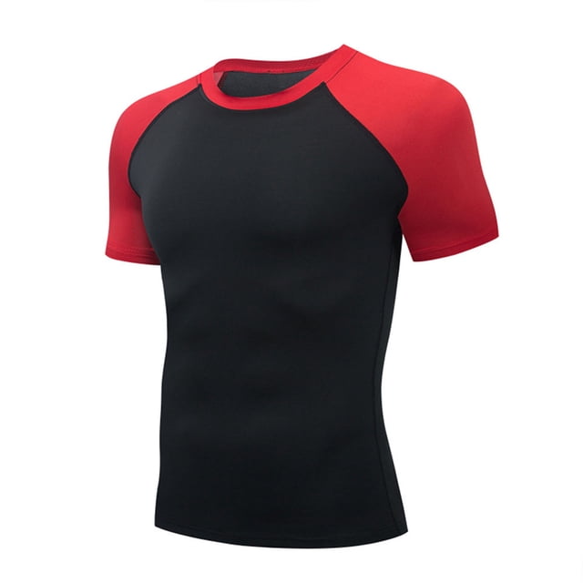 Ceisia Men's Compression Raglan Sleeve T-Shirt High Elastic Quick Dry Athletic Crew Neck Top Gift