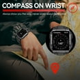 thumbnail image 2 of Pakrys NX6 Smart Watch for Men 1.95'' Smart Watch (Answer/Make Calls) with Compass 109 Sports Modes Watch Outdoor Rugged Smartwatch Compatible with iOS Android, 1pc, Black, 2 of 6