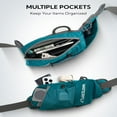 thumbnail image 7 of WATERFLY Unisex with Bottle Holder Walking Hiking Nylon Fanny Pack Waist Bag,Teal Blue, 7 of 7
