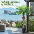 thumbnail image 4 of 5ft Artificial Phoenix Palm Tree for Outdoor Indoor Decor, Faux Coconut Silk Palm Tree Tropical Fake Tree Plant for Outside Patio Indoor Home Office Bathroom Pool Coastal Decor (Set of 2), 4 of 6