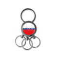 thumbnail image 1 of Rusia, país, nombre de la bandera De acero inoxidable Anillo de metal llavero llavero clip auto regalo, 1 of 3