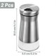 thumbnail image 2 of 2 Pcs Stainless Steel Salt & Pepper Shakers with Adjustable Lids for Spices, 2 of 5