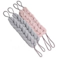 thumbnail image 1 of 4 paquetes de esponja larga elástica para espalda con asas de cuerda, esponja de malla para ducha de baño, exfoliante corporal (2 grises + 2 rosas de loto), 1 of 5