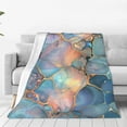 thumbnail image 1 of Fotbe Pastel Abstract Fluid Art Manta de Franela Acolchonada con Estampado, Súper Suave y Esponjosa, Extra Grande para Sofá, Cama, Uso Todo el Año-50"x40", 1 of 7