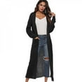 thumbnail image 5 of Hazel Tech Women Long Cardigan Plus Size Thick Kimono Long Sleeve Sweater Loose Asymmetrical Hem Women Outerwear, 5 of 6