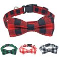 thumbnail image 5 of Collar ajustable para mascotas Collar para perros con lazo a cuadros, 5 of 5