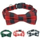 thumbnail image 5 of Collar ajustable para mascotas con lazo a cuadros, 5 of 5