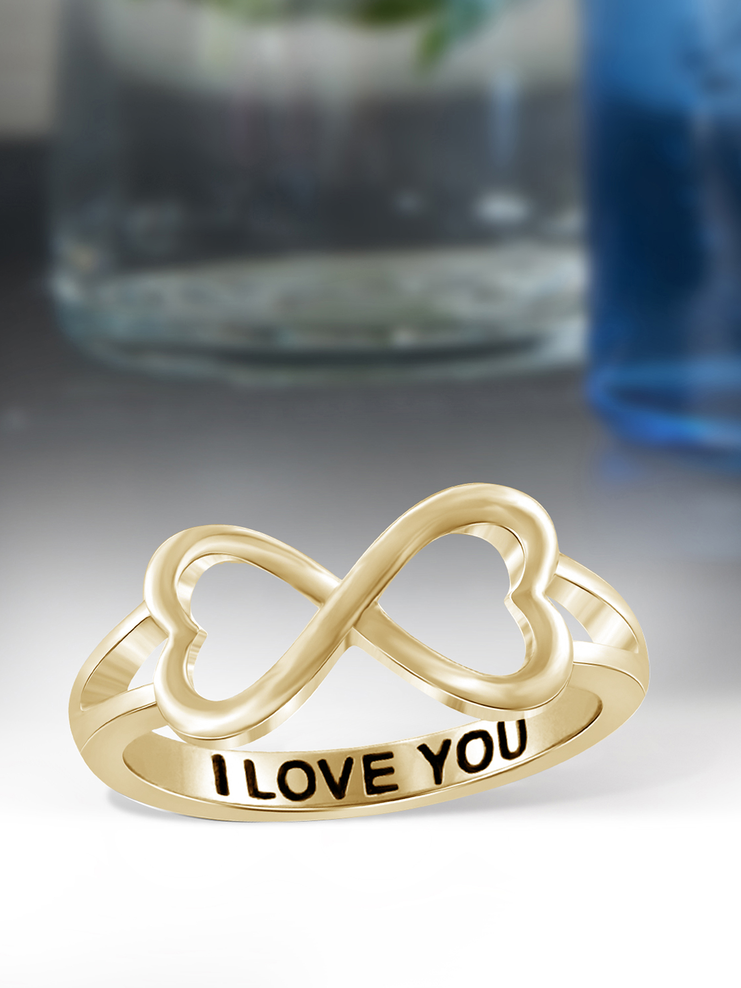 JewelersClub 0.925 Sterling Silver Infinity Friendship Ring for Women | Personalized I Love You Eternity Knot Symbol Band