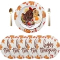 thumbnail image 3 of GZHJMY Thanksgiving Day Round Placemats Set of 1, Non-Slip PVC Table Mats Washable Heat Resistant Place Mats for Kitchen Dining Table Christmas Home Decor, 15.4 Inch Table Mat, 3 of 7