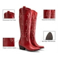 thumbnail image 4 of DREAM PAIRS Womens Knee High Boots Cowboy Cowgirl Pull On Embroidered Western Boots, 4 of 8