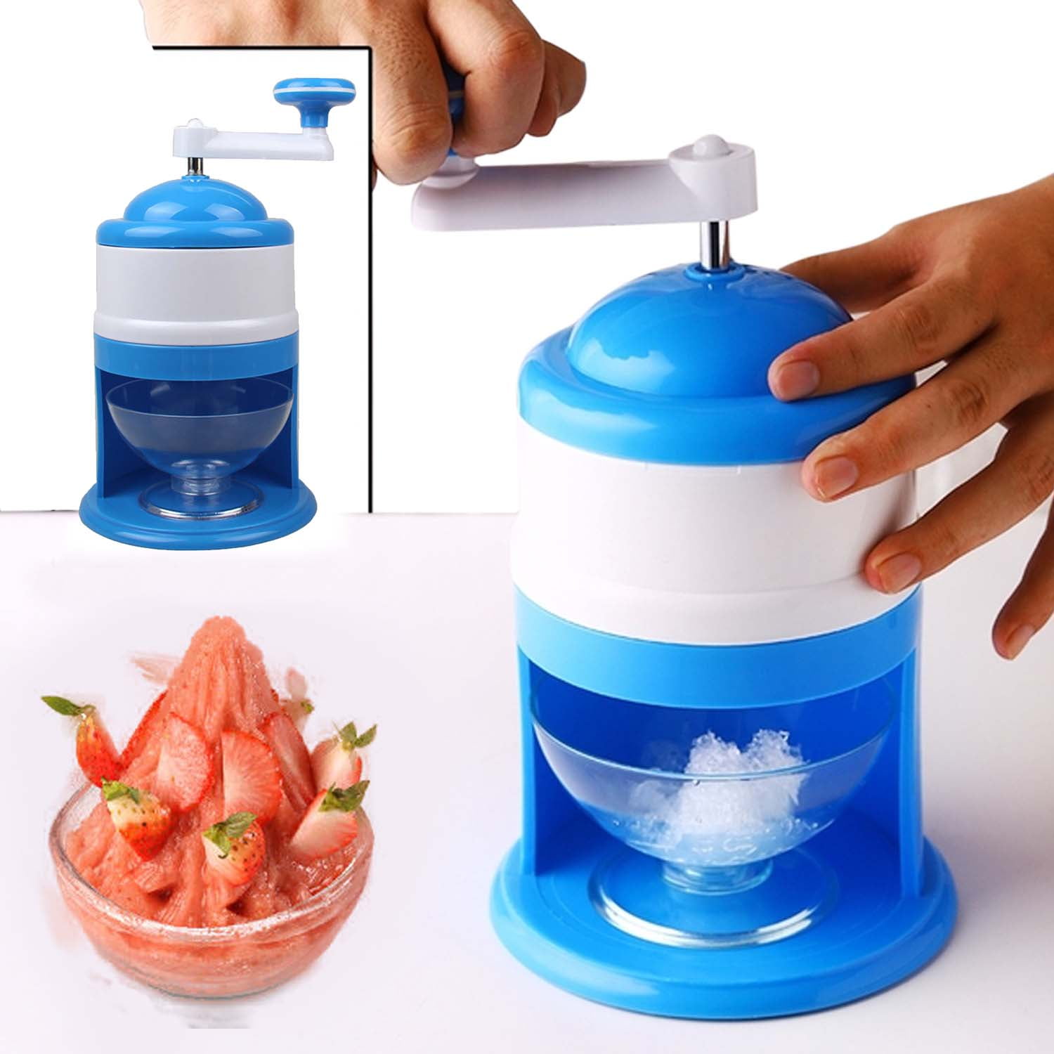 Blueidea Crusher Manual Mini Portable Slushee Ice Shake Ice Cream 