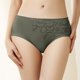 thumbnail image 4 of Gibobby Calzoncillos Talle Bajo Dama Pantalones cortos de ropa interior de seda de hielo cómodos para mujer Ropa interior sexy de cintura media para mujer(Verde， M), 4 of 5