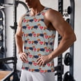 thumbnail image 5 of Susaid Dachshund Dog Heart Print Men's Sleeveless Workout Running Tank Top Dry Fit Athletic Gym Sports Swim Beach Muscle Bodybuilding Shirts-3X-Large, 5 of 7