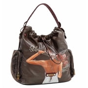 Nicole Lee Blind Date Denim Drawstring Bag