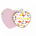 thumbnail image 1 of España la música flamenca de alimentos Bolsa de viaje Mirror maquillaje corazón rosa, 1 of 4