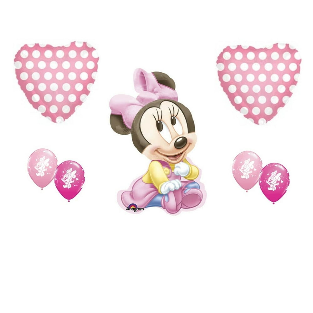 Baby Minnie Mouse It's A Girl Baby Shower Balloons 1st