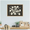 thumbnail image 3 of Kate and Laurel Framed Canvas Wall Art Print Aurelia Black Cream 012 by Vicky Yorke, 24 x 18 Sylvie Natural Frame, Vintage, Abstract Art for Wall Decor, 3 of 8
