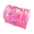 thumbnail image 1 of Caja de Almacenamiento de Pendientes, Caja de Almacenamiento Transparente, Caja de Cosméticos, Herramienta Artesanal para Accesorios de Casa de Muñeca rosa, 1 of 8